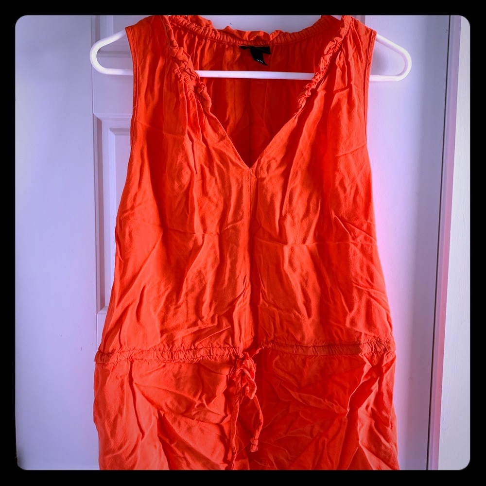 Orange sleeveless top